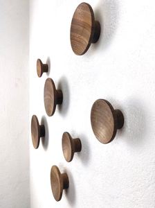 Juego de ganchos de madera para puerta de vestidor de casa, gancho de pared de nogal, moderno, hecho a mano, decorativo, mango de cocina - Product Image 4