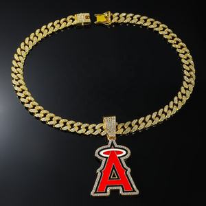 Aurickk Jewels European American Punk Hip Hop Jewelry Los Angeles <b>Angels</b> 14K Gold Plated 925 Silver Moissanite Pendant - Product Image 5