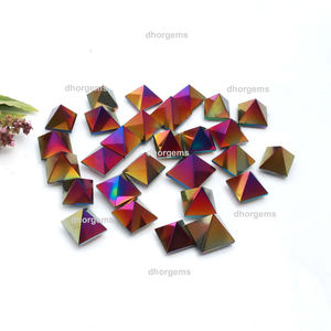 Csja-bijoux bracelet pyramide en cristal, puzzle ange aura obsidienne, sphère, lampe rock cristal, quartz aura obsidienne - Product Image 3