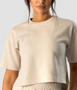 Custom Wholesale Top selling Soft Fleece <b>Women</b> Activewear Set Oversized Sweatshirt Comfy <b>Shorts</b> set for <b>women</b> - Product Image 2