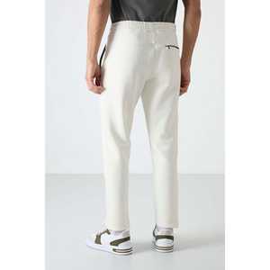 Pantalon de survêtement décontracté pour homme Carlo en molleton écru avec taille élastique - 84942 - Product Image 2