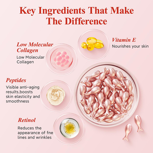 <span class=keywords><strong>Capsule</strong></span> Facciali OEM con Vitamina E Anti-Età e Idratanti, Siero in <span class=keywords><strong>Capsule</strong></span> per la Cura Naturale della Pelle - Product Image 4