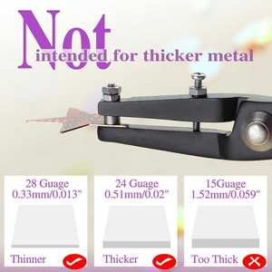 Ensemble de pinces perforatrices en acier au carbone 2 pièces 1.5mm 1.8mm poinçon rond tôle fabrication de bijoux 6in 0.5mm d'épaisseur - Product Image 3