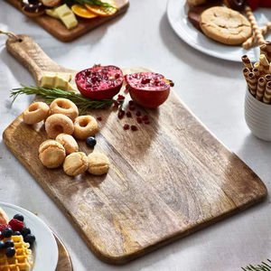 Plateau de service et planche à découper en bois de manguier naturel - Product Image 1