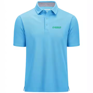 Casual Wear Men Light Blue Polo <b>Shirts</b> Hot Selling New Design Custom Logo Solid <b>Color</b> Breathable Polo <b>Shirts</b> - Product Image 1