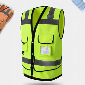 เสื้อกั๊กนิรภัยสะท้อนแสงเสื้อกั๊กนิรภัยสำหรับทำงานก่อสร้างยูนิฟอร์มวิศวกรด้านความปลอดภัยแบบข้อความโลโก้ที่กำหนดเอง - Product Image 4