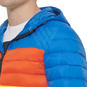 Low MOQ High Quality Lightweight Hooded Coated Men's Puffer Jacket for Comfortable Fit Breathable <b>Windproof</b> Eco-Friendly Winter - Product Image 4