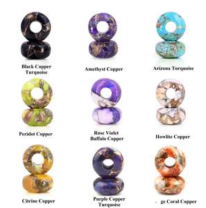 Cuentas Sueltas de Howlita Blanca Natural de 14x8mm, Pulido Brillante, Forma Redonda, para Joyería y Aretes de Moda - Product Image 6