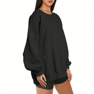 Hot Selling Customizable Women Oversized Sweatshirts Streetwear Hip Hop Style Fleece Fabric Winter Wear Pullover 2025 Front Logo - Product Image 2