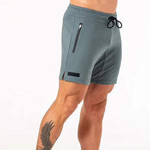 Pantalones cortos de gimnasio personalizados para hombre, bolsillos con cremallera, nuevo estilo, cintura elástica, pantalones cortos para correr, pantalones cortos de entrenamiento en blanco personalizables sólidos - Product Image 2