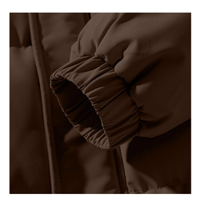 แจ็กเก็ตผ้าฝ้ายคอปกตั้งสำหรับผู้ชายสไตล์สีทึบหนาและหลวมออกแบบได้ตามต้องการสำหรับฤดูหนาว - Product Image 6