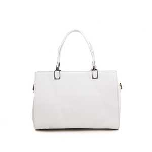 กระเป๋าถือหนัง PU แบบลำลองสีขาวหรูหรามีดีไซน์กระเป๋าสะพายข้างเรียบง่ายตกแต่งด้วยลวดลายตัวอักษร - Product Image 1