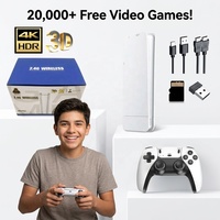 Konsol Game TV Arcade M15 4K PSP PS1 dengan 2 Kontroler Nirkabel, Terpasang Lebih dari 20.000+ Game untuk Anak-anak dan Remaja