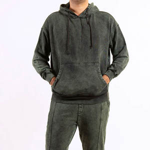 Conjunto Deportivo Informal Unisex Vintage de Primera Calidad a Precio Razonable, Sudadera con Capucha y Pantalones Deportivos de Estilo Lavado a la Piedra - Product Image 2