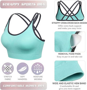 Top qualité 2024 nouveauté femmes sans couture côtes Gym vêtements de sport réversible Fitness vêtements Offre Spéciale Fitness Yoga Tennis soutien-gorge - Product Image 5