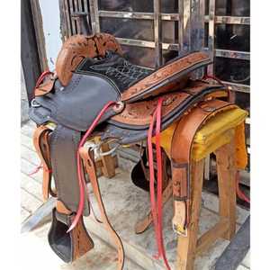 Selle de course Western Leather Barrel de la meilleure qualité, légère, durable et performante - Product Image 3