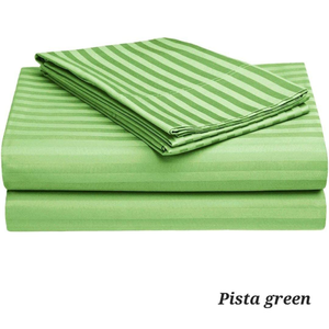 108x108 inch Hot Sale 50/50 Poly Cotton <b>Stripe</b> Hotel Bed Sheet <b>Set</b> Indian Manufacturer <b>Bedding</b> Sheet <b>Set</b> - Product Image 4