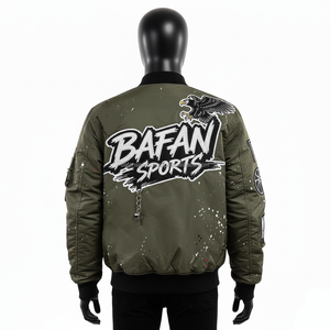 Women Bomber Jacket 320 GSM Premium <b>Nylon</b> <b>Fabric</b> Green Custom Logo embroidered Street Style Patch Design Women Bomber Jackets - Product Image 2