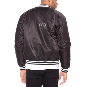 Última moda de satén personalizado Varsity chaqueta OEM béisbol bombardero diseño Unisex de alta calidad Streetwear Universidad prendas de vestir exteriores - Product Image 5