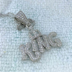 Personnalisable Argent 925 Hip Hop Pendentif Glacé Rue Mode Baguette Diamant Moissanite Personnalisé Christian Croix Bijoux - Product Image 3