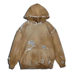 Sudadera con capucha negra con estampado de hombros caídos Sudadera con capucha bordada para hombre Sudadera con capucha vintage con lavado ácido y logotipo personalizado - Product Image 2