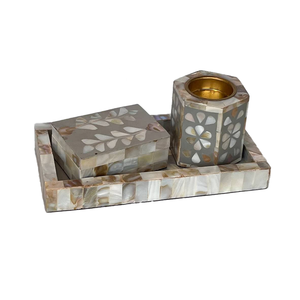 Set Mother of Pearl Incense Burner With <b>Box</b> Capiz Floral Inlay Incense Burner Bakhoor <b>Eid</b> Mubarak <b>Eid</b> <b>Gift</b> Arabian Ramadan 2023 - Product Image 1