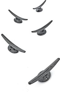 ตะขอแขวนเสื้อโค้ทแบบติดผนังสำหรับงานหนักตกแต่งด้วยเหล็กหล่อแบบวินเทจสีดำโบราณ - Product Image 3