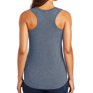 Camiseta sin mangas transpirable gimnasio para mujer con logotipo personalizado Azul Real - Product Image 5