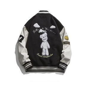 Patches en chenille personnalisés, vestes universitaires d'hiver en laine brodées Letterman, taille réelle, style hip hop, patchwork, impressions par sublimation - Product Image 5