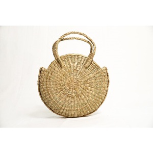 Handmade Natural Water Hyacinth <b>Wicker</b> Seagrass Straw Storage <b>Basket</b> Top <b>Handle</b> Handbag Economical Household Products - Product Image 5