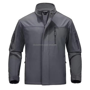 Chaqueta Softshell de proveedor de fábrica OEM con logotipo personalizado, chaquetas Softshell con cremallera frontal más vendidas a la venta para hombres - Product Image 3