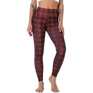 Pantalones deportivos de cintura media para mujer, mallas de Yoga con estampado Digital navideño hechas de tela de Spandex 100% - Product Image 1