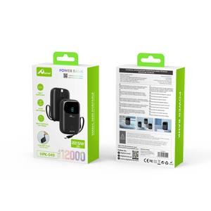 HOME DIGITALOME HPK-049 Portable 10000mAh Powerbank LED Display Charge rapide Type C Câble 22.5W Chargeur de téléphone Entrée USB - Product Image 2