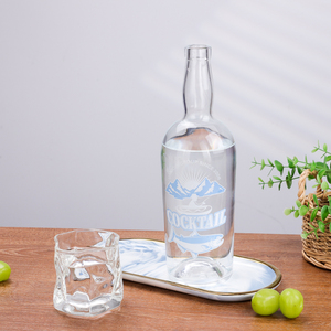 Hot bán 700ml siêu Flint chai thủy tinh cho không có ga đồ uống có cồn trùng lặp Whisky & rượu giáng sinh 2024 nút chai - Product Image 4