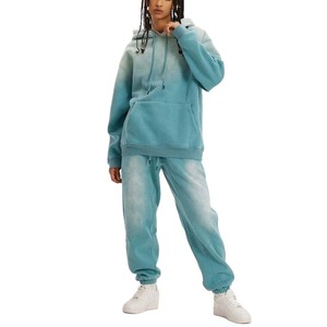 Conjunto Deportivo Unisex Personalizado, Pantalones Deportivos Apilados, Ropa Deportiva Urbana, Sudadera con Capucha Lavada al Ácido, Conjunto Deportivo para Hombre, Chándal 2026 - Product Image 3