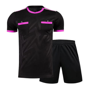 Uniforme de Árbitro de Fútbol Profesional al por Mayor, Conjunto de Camiseta de Árbitro de Fútbol Unisex con Cuello Redondo, Manga Corta, Color y Logotipo Personalizados - Product Image 2