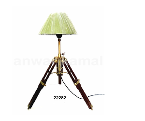 Classic Handmade Aluminium Brass Table <b>Lamp</b> with Shade - Product Image 1