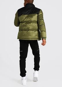 Invierno logotipo personalizado SI venta al por mayor personalizado hombres Stand Collar invierno blanco abajo chaqueta de alta calidad burbuja de talla grande chaqueta acolchada para hombres - Product Image 6