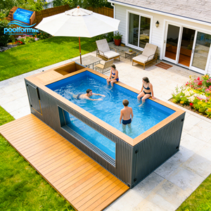 20ft Small Movable Container Pool Custom Outdoor Family Fiberglass Swimming Pool - Product Image 5