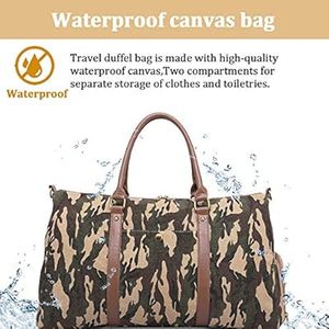 กระเป๋าเดินทางผ้าใบหนังแท้กันน้ำสำหรับผู้ชายผู้หญิงน้ำหนักเบาพิมพ์ลายออกแบบได้ตามต้องการหรูหรา - Product Image 6