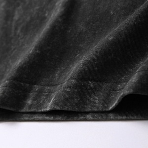 Camisetas Retro de alta calidad para hombre, ropa de calle, cuello redondo, algodón pesado, talla estadounidense, Camiseta larga lavada con ácido Vintage para hombre - Product Image 2