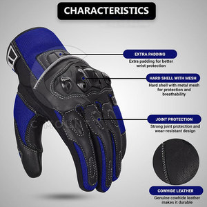 ถุงมือมอเตอร์ไซด์หนังวัวแท้ - Product Image 2