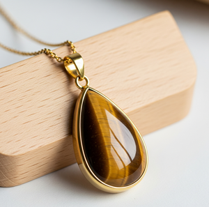 จี้925รูปวงรีทรงหยดน้ำสไตล์โบฮีเมียนโซ่อันโอชะจี้คริสตัลบำบัดจี้แฟชั่น - Product Image 4