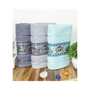 Serviette de bain en coton 100% rayée Terry 30x60 pouces, poids 550 GSM, certifiée GOTS, fabriquée en Inde, idéale pour les fournitures d'hôtellerie OEM ODM - Product Image 4