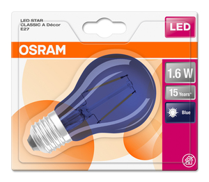 Lámpara LED de Repuesto Estándar de Cristal Azul de 1.6W (Osram 4058075815995) - Product Image 2