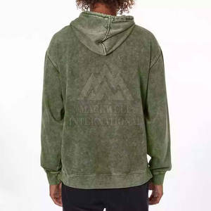 Sudaderas con Capucha para Hombre, Estilo Básico, Lavado Ácido, Venta Directa de Fábrica 2026, Logotipo Personalizado, Color Sólido - Product Image 5