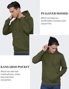 เสื้อมีฮู้ดแบบสวมหัวสำหรับผู้ชาย, เสื้อสเวตเชิ้ตคอกลมแขนยาวโอเวอร์ไซส์ทำจากผ้าฝ้าย GSM 400สั่งตัดได้เหมาะสำหรับใส่ในฤดูหนาว - Product Image 3