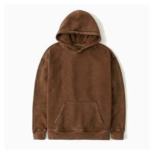 100% algodón pulóver sudadera personalizada OEM/ODM hombres Regular Sudadera con capucha en relieve Logo estampado de talla grande Unisex polar Sudadera con capucha básicos - Product Image 4