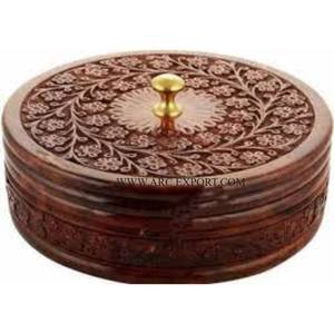 Contenedor de cocina de mesa de latón puro Chapati Roti, contenedor de almacenamiento de Chapati Roti doméstico de gran tamaño de calidad exclusiva de India - Product Image 6