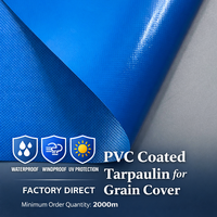 Bâche tissée enduite de PVC 650 g/m² coupe-vent, imperméable, résistante aux déchirures et ignifuge pour la couverture des céréales